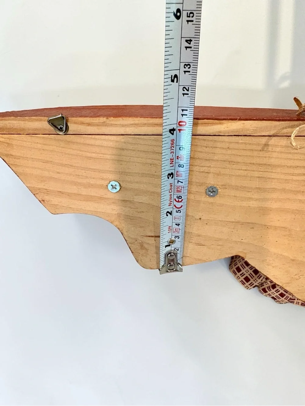 Vintage Handmade 20” Wall Shelf w/ Folk Art Primitive Rag Doll Autumn Harvest